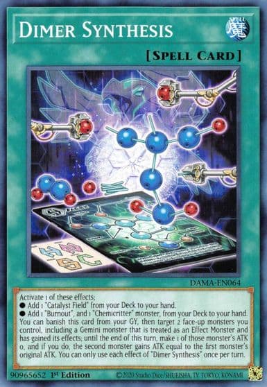 Dimer Synthesis Dawn of Majesty Yu-Gi-Oh! card