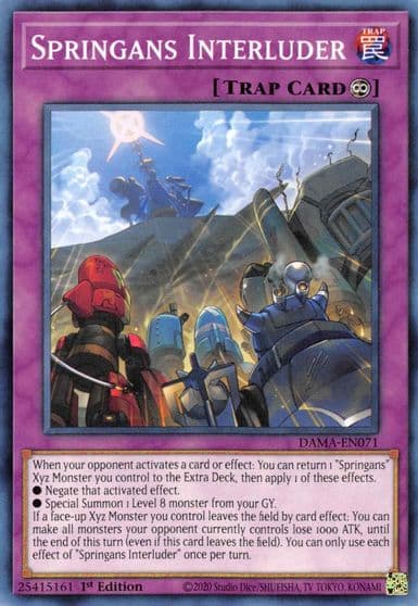 Springans Interluder Dawn of Majesty Yu-Gi-Oh! card