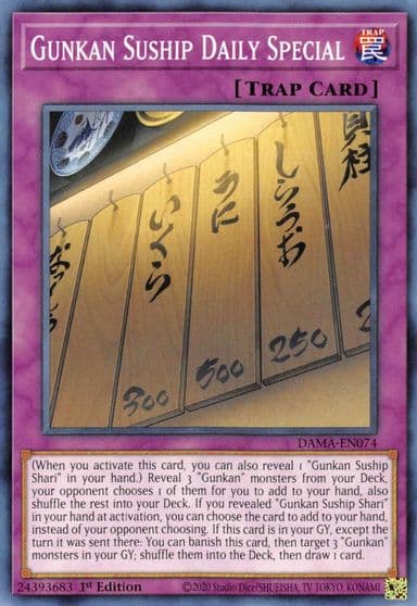 Gunkan Suship Daily Special Dawn of Majesty Yu-Gi-Oh! card