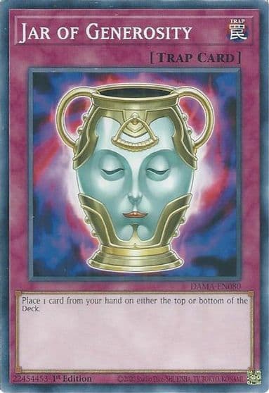 Jar of Generosity Dawn of Majesty Yu-Gi-Oh! card