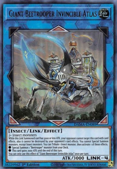 Giant Beetrooper Invincible Atlas Dawn of Majesty Yu-Gi-Oh! card