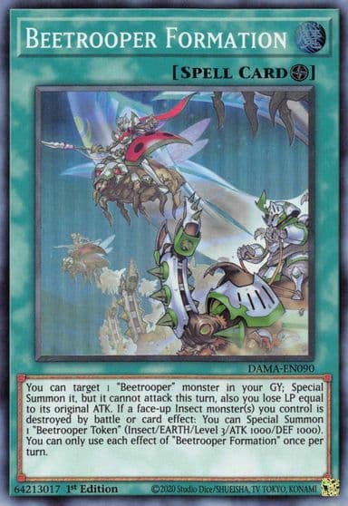 Beetrooper Formation Dawn of Majesty Yu-Gi-Oh! card