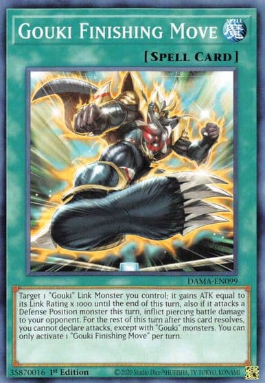 Gouki Finishing Move Dawn of Majesty Yu-Gi-Oh! card