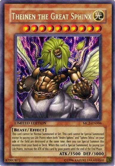 Theinen the Great Sphinx Master Collection Volume 2 Yu-Gi-Oh! card