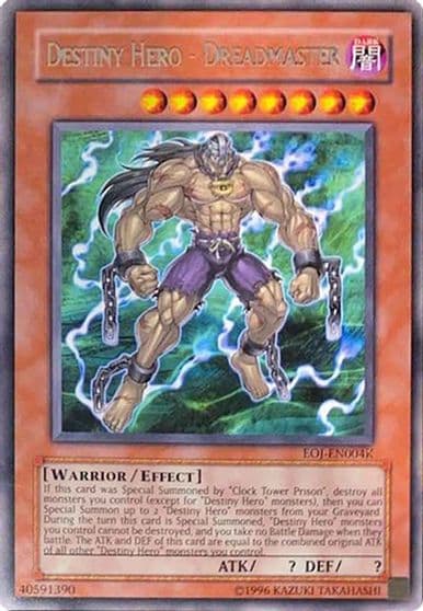 Destiny Hero Dreadmaster EOJ EN004K Redemption Replacement Yu-Gi-Oh! card
