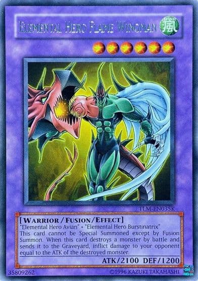 Elemental HERO Flame Wingman TLM EN035K Redemption Replacement Yu-Gi-Oh! card