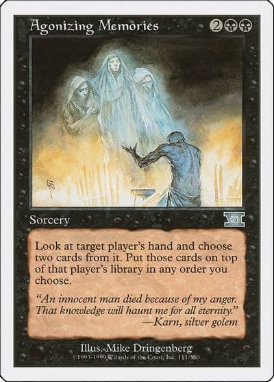 Agonizing Memories Classic Sixth Edition Magic card