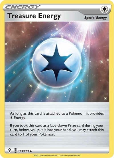 Treasure Energy SWSH07: Evolving Skies Pokemon card