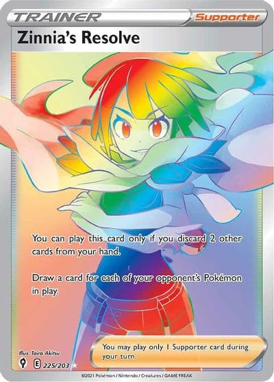 Zinnia's Resolve (Secret) SWSH07: Evolving Skies Pokemon card