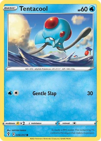 Tentacool SWSH07: Evolving Skies Pokemon card