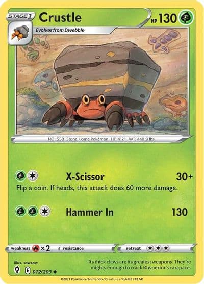 Crustle SWSH07: Evolving Skies Pokemon card