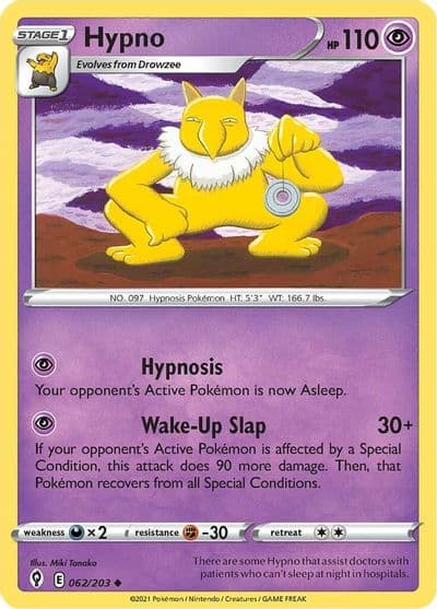 Hypno SWSH07: Evolving Skies Pokemon card