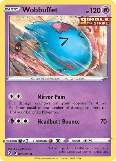 Wobbuffet SWSH07: Evolving Skies Pokemon card