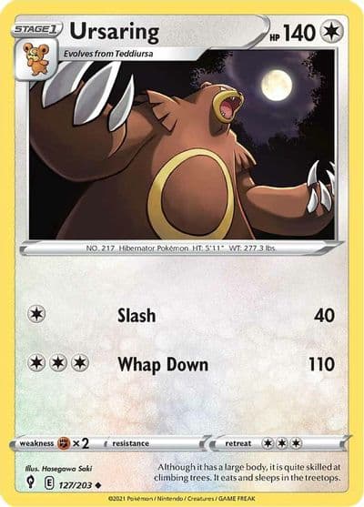 Ursaring SWSH07: Evolving Skies Pokemon card