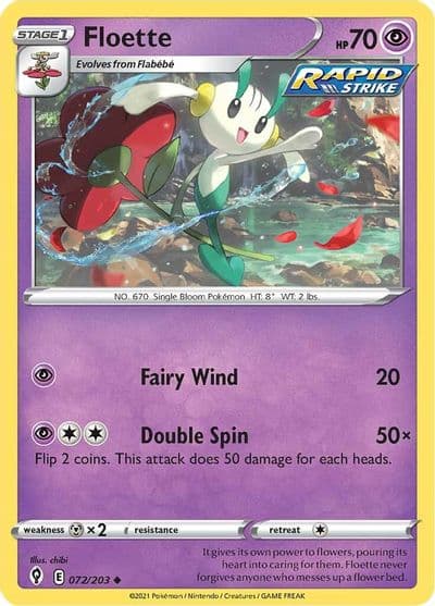 Floette SWSH07: Evolving Skies Pokemon card