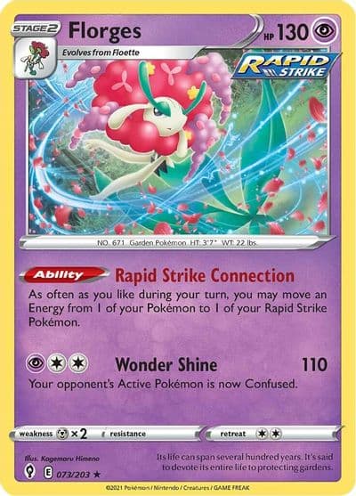 Florges SWSH07: Evolving Skies Pokemon card