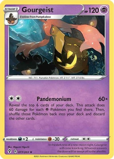 Gourgeist SWSH07: Evolving Skies Pokemon card