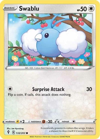 Swablu SWSH07: Evolving Skies Pokemon card
