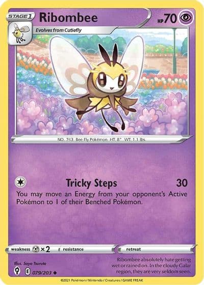 Ribombee SWSH07: Evolving Skies Pokemon card