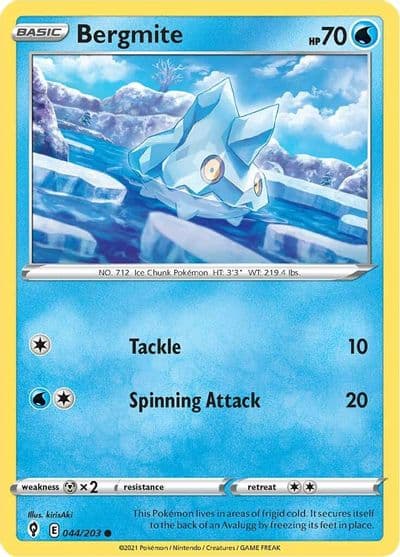 Bergmite SWSH07: Evolving Skies Pokemon card