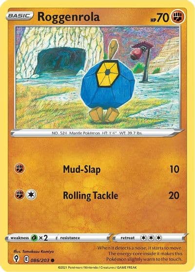 Roggenrola SWSH07: Evolving Skies Pokemon card