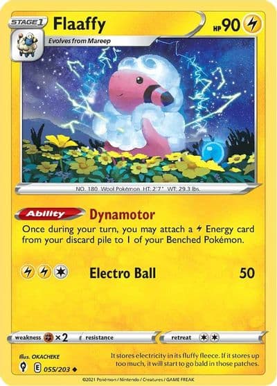 Flaaffy SWSH07: Evolving Skies Pokemon card