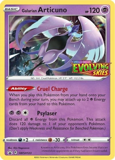 Galarian Articuno - SWSH123 (Prerelease) SWSH: Sword & Shield Promo Cards Pokemon card