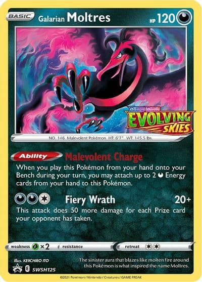 Galarian Moltres - SWSH125 (Prerelease) SWSH: Sword & Shield Promo Cards Pokemon card