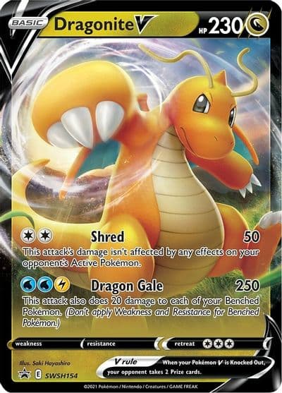 Dragonite V - SWSH154 SWSH: Sword & Shield Promo Cards Pokemon card