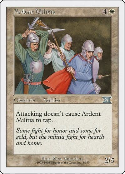 Ardent Militia Classic Sixth Edition Magic card