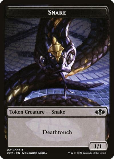 Snake Zombie Double Sided Token Commander Collection: Black Magic card