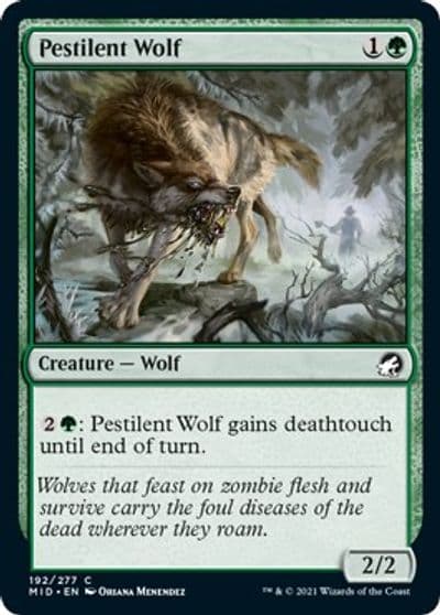 Pestilent Wolf Innistrad: Midnight Hunt Magic card
