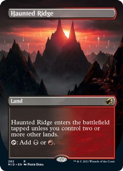 Haunted Ridge Borderless Innistrad: Midnight Hunt Magic card