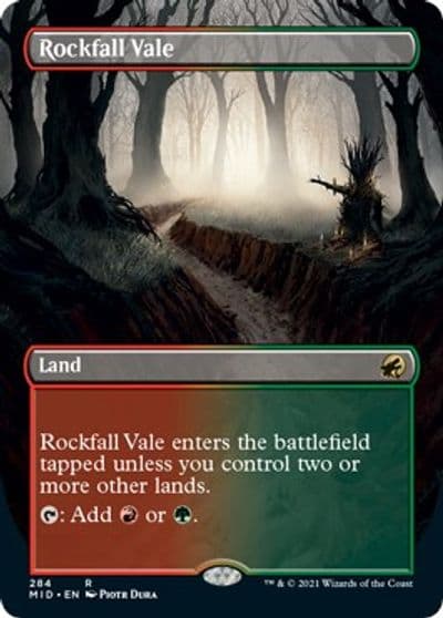 Rockfall Vale Borderless Innistrad: Midnight Hunt Magic card