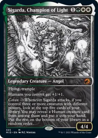 Sigarda Champion of Light Showcase Innistrad: Midnight Hunt Magic card