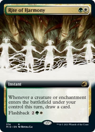 Rite of Harmony Extended Art Innistrad: Midnight Hunt Magic card