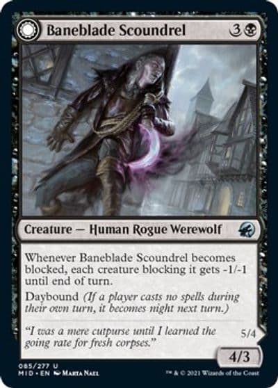 Baneblade Scoundrel Innistrad: Midnight Hunt Magic card