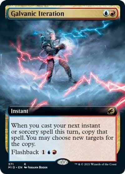 Galvanic Iteration Extended Art Innistrad: Midnight Hunt Magic card