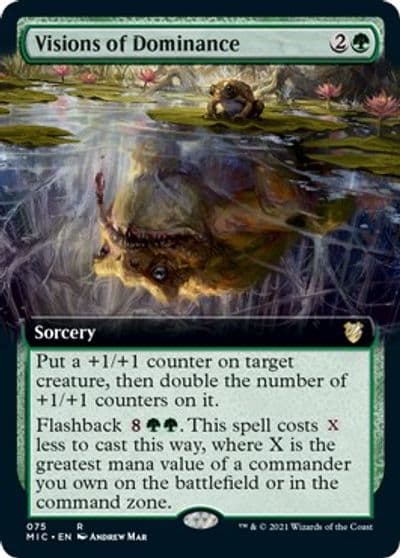 Visions of Dominance Extended Art Commander: Innistrad: Midnight Hunt Magic card