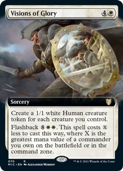 Visions of Glory Extended Art Commander: Innistrad: Midnight Hunt Magic card