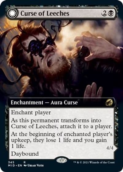 Curse of Leeches Extended Art Innistrad: Midnight Hunt Magic card