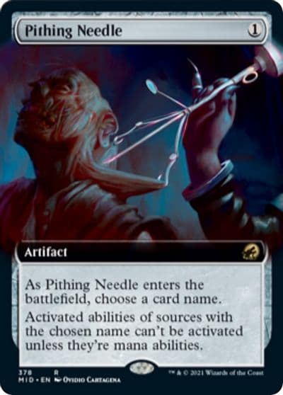 Pithing Needle Extended Art Innistrad: Midnight Hunt Magic card