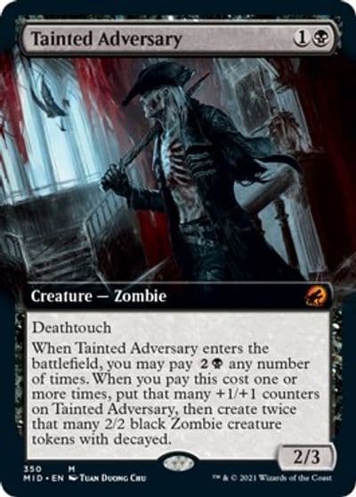 Tainted Adversary Extended Art Innistrad: Midnight Hunt Magic card