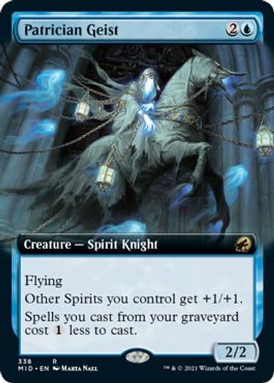 Patrician Geist Extended Art Innistrad: Midnight Hunt Magic card