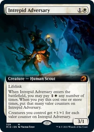 Intrepid Adversary Extended Art Innistrad: Midnight Hunt Magic card