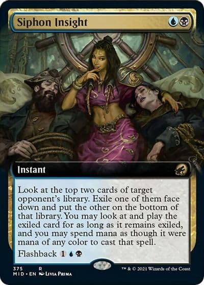 Siphon Insight Extended Art Innistrad: Midnight Hunt Magic card