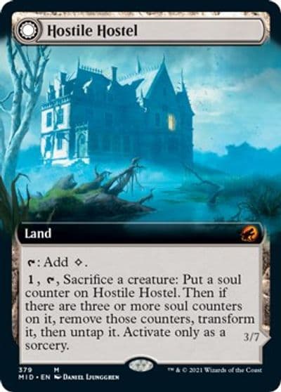 Hostile Hostel Extended Art Innistrad: Midnight Hunt Magic card