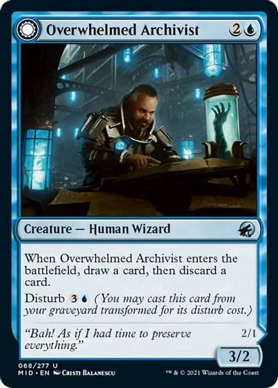 Overwhelmed Archivist Innistrad: Midnight Hunt Magic card