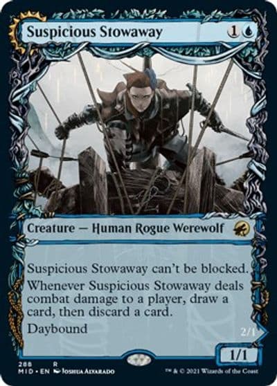 Suspicious Stowaway Showcase Innistrad: Midnight Hunt Magic card