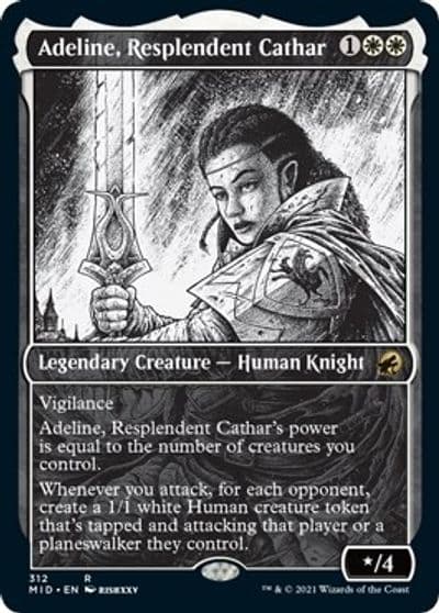 Adeline Resplendent Cathar Showcase Innistrad: Midnight Hunt Magic card